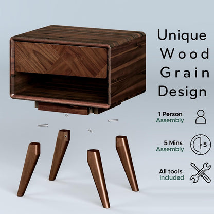 Laden Nightstand with Storage Drawer