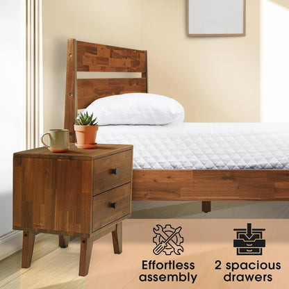 Silvia Nightstand with 2 Drawers