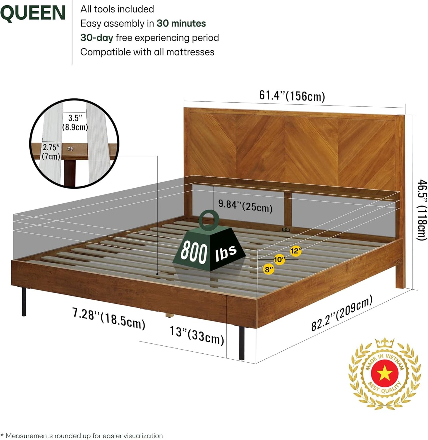 Acacia Alander Bed Frame