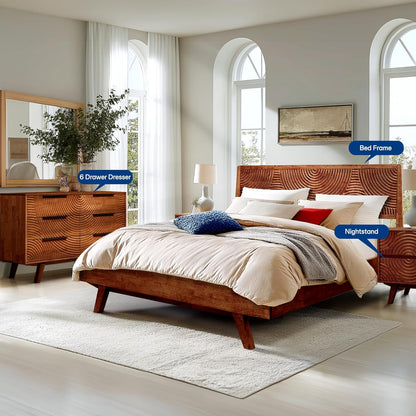 Acacia Harmony Dresser with 6 Drawers