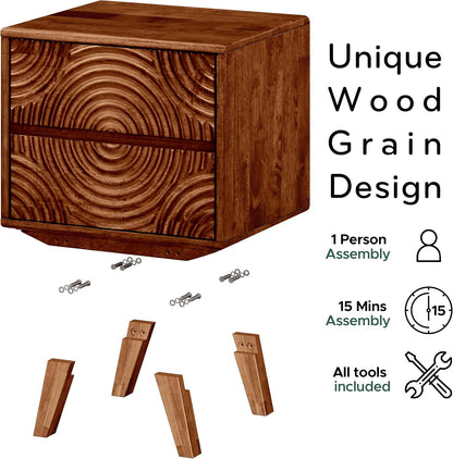 Harmony Nightstand with 2 Drawers