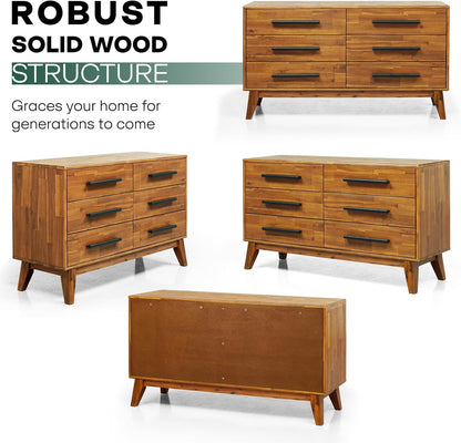 Acacia Legacy Dresser with 6 Drawers