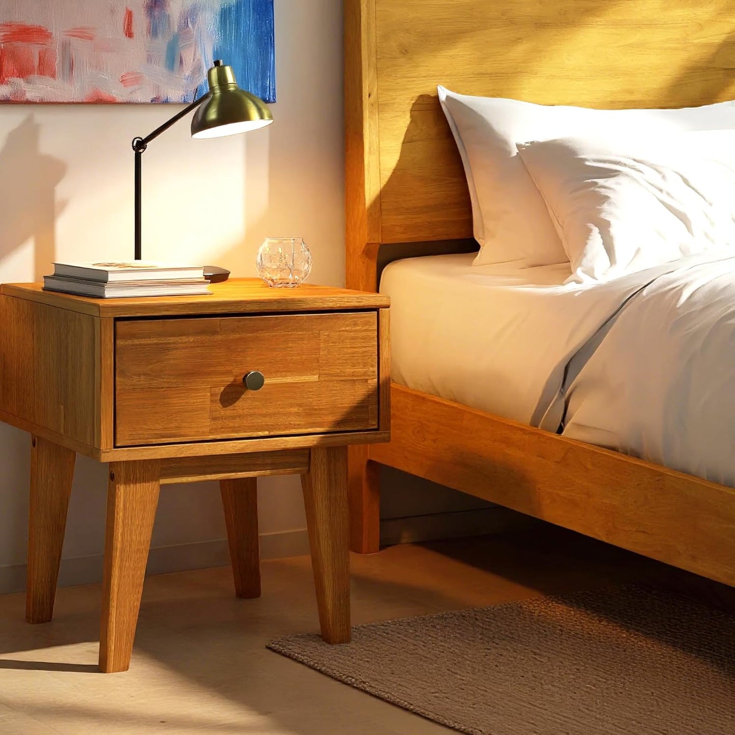 Acacia Sofia Nightstand with Drawer