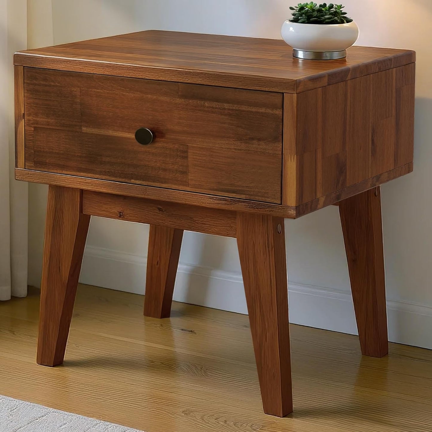 Acacia Sofia Nightstand with Drawer