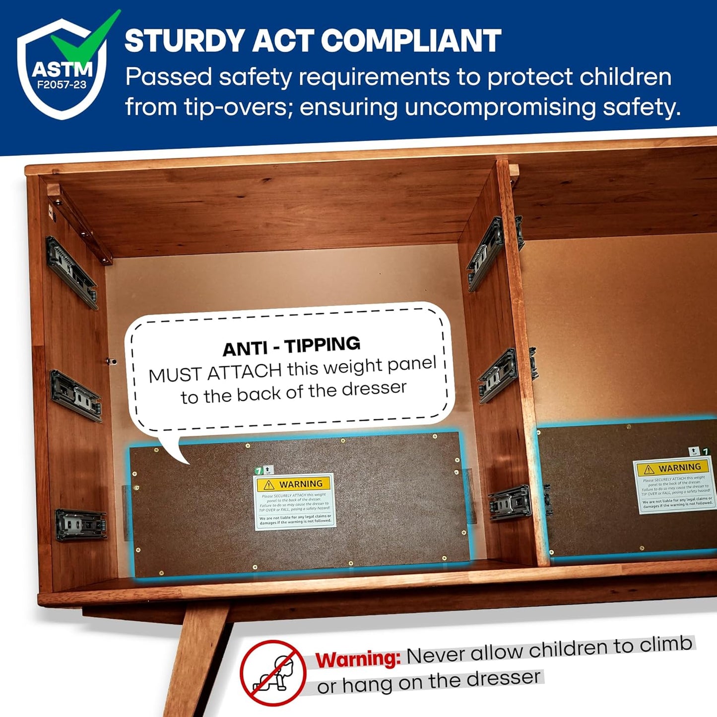 Acacia Harmony Dresser with 6 Drawers