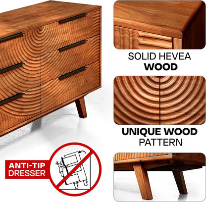 Acacia Harmony Dresser with 6 Drawers