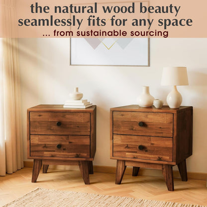 Silvia Nightstand with 2 Drawers