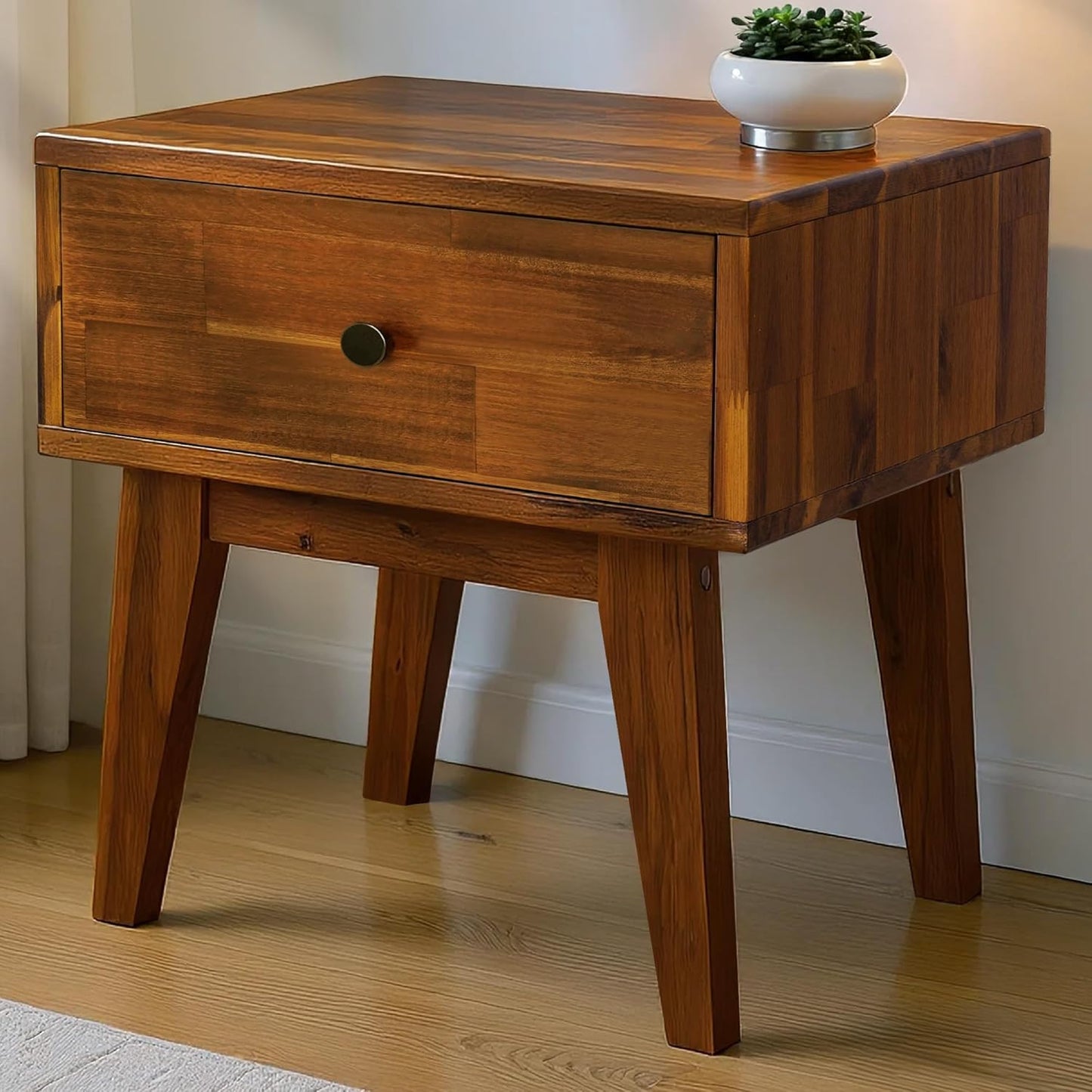 Acacia Sofia Nightstand with Drawer