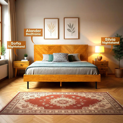 Acacia Sofia Nightstand with Drawer