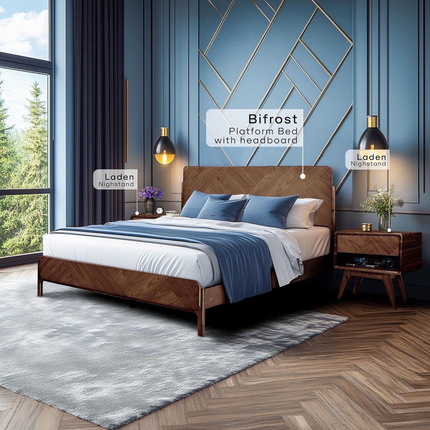 Laden Nightstand with Storage Drawer