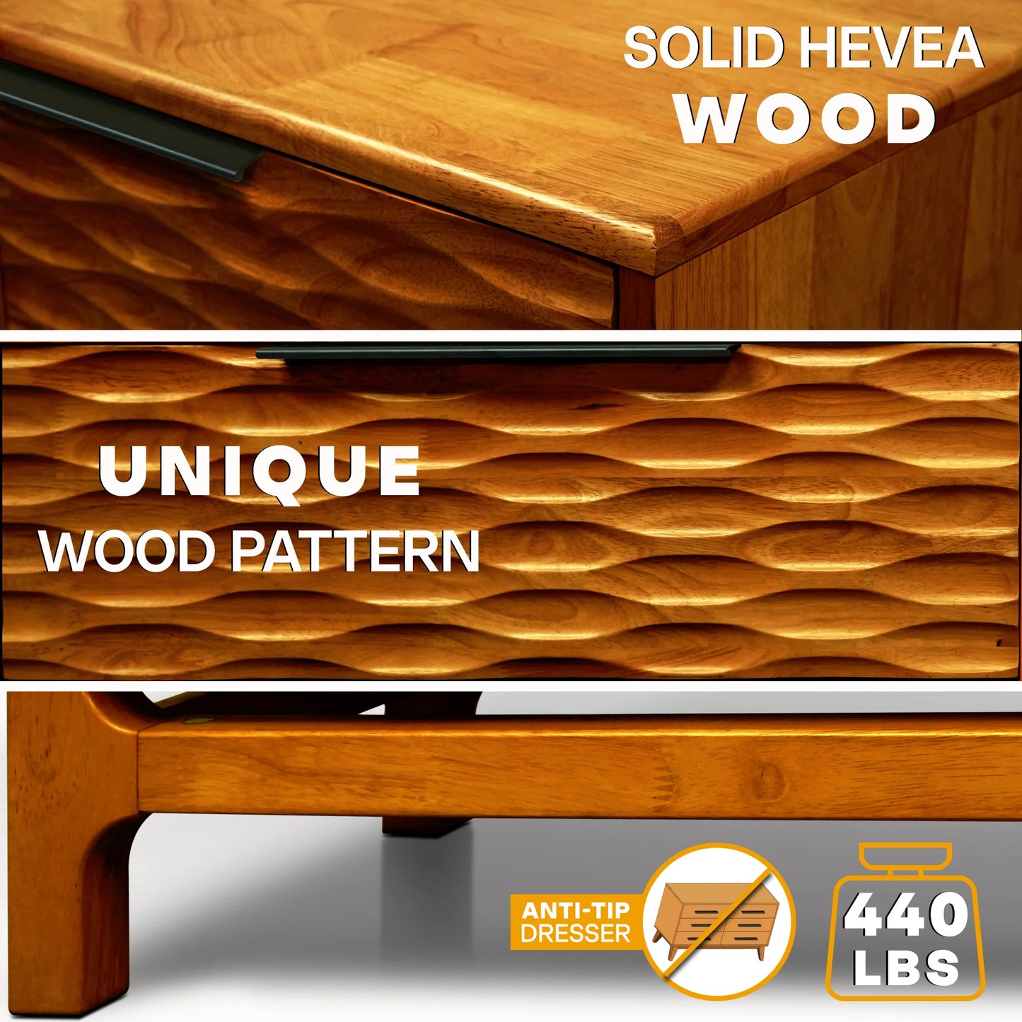 Acacia Elara Dresser with 5 Drawers