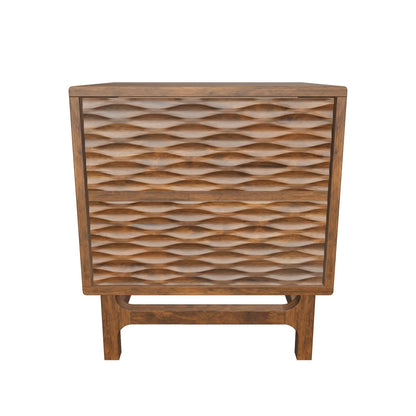 Acacia Elara Solid Nightstand with 2 Drawers